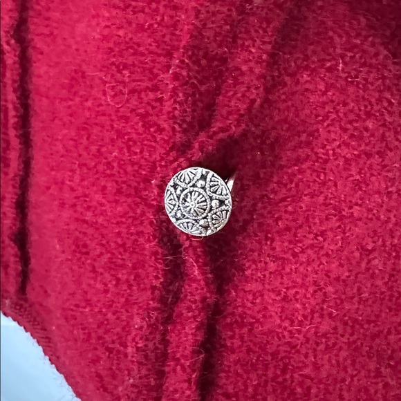 Vintage 100% Wool Cropped Cardigan – Deep Red / Burgundy (Size 7/8) - Picture 4 of 5